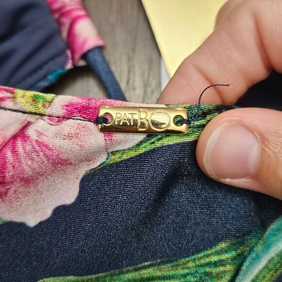 PatBO Laelia One-Piece Swimsuit Women’s M NEW Halterneck Floral Cutout Resort - Picture 14 of 16